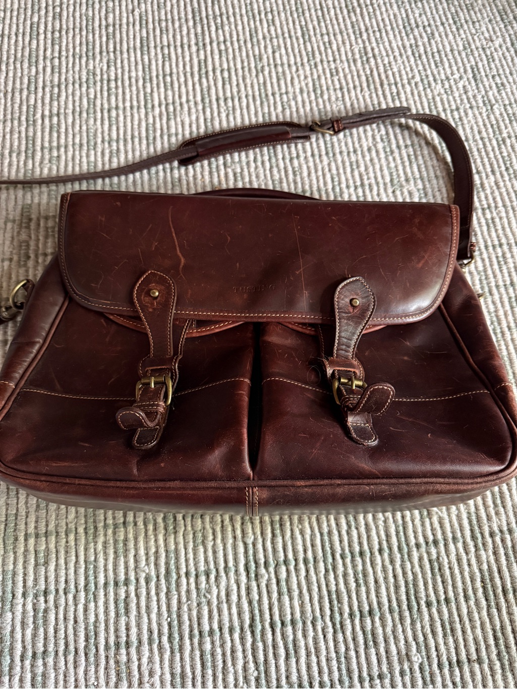 Tusting Of England Leather Briefcase — image 7 of 8